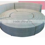 Outdoor Waterproof Rattan Sun Lounger With Double Bed thumbnail-2