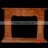 Indoor Decoration Yellow Marble Fireplace thumbnail-1