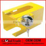 Universal Heavy Duty Steel Caravan Trailer Hitch Lock Security With Padlock A1988 thumbnail-1