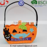 Halloween decorations pumpkin shape handmade felt bag