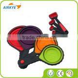 The Portable 4-Piece Set Folding Silicone Measuring Cups & Spoons thumbnail-1