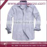 2015 New Arrival Gingham Contrast Collar French Cuff OEM Service Men Long Sleeves Shirts