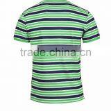 Wholesale Mens Flat Knit Striped Brand Cotton t Shirt thumbnail-2