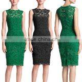 Women's Vintage Lace Sleeveless Cocktail Evening Party Bodycon Slim Pencil Dress thumbnail-1