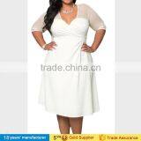 Elegant Plus Size Sexy Cocktail Party Knee Length Fashionable Dress Designs for Fat Women Wear Xxx Large Dress thumbnail-5