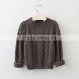 New Arrival Winter Plain Colour Pullover Sweater Designs for Kids thumbnail-3