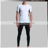 Men's Fitness Custom Rash Guard Short Sleeve Long Tight Pants Compression Activewear thumbnail-2