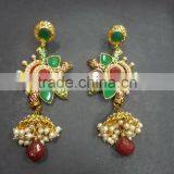 Peacock Kundan Earrings thumbnail-1