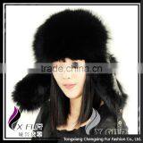 CX- C-47 Wholesale Stock Fashion Women Fox Fur Man Leather Hat Winter Russian Hat thumbnail-1