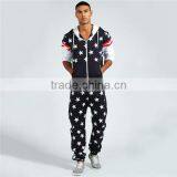 PA0043A All Over American Flag Printed Men's Onesie thumbnail-1