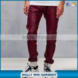 Mens Red and Grey Stitching Custom Jogger Sweatpants thumbnail-1