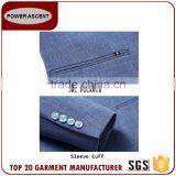Wholesale Latest Design Royal Mens Fashion 2 Button Blue Suit Jacket Blazer With Sleeve Cuff thumbnail-6