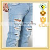 2016 Mens Slim Wash Jeans Good Quality Typical Skinny Distressed Jeans thumbnail-3