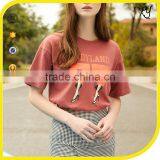 New Printng Design Wholesale China Women Oversized Red t Shirts Custom Printing Women Casual t Shirt thumbnail-3
