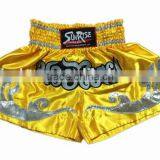 High Quality Custom Fashion 100% Cotton Muay Thai Boxing Shorts thumbnail-5