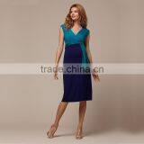 Summer Blue Maternity Clothes Fashion Comfortable Maternity Dresses for Office thumbnail-2