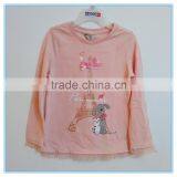 OEM 100% Cotton Children Girls Long Sleeve Shirt, Girls t Shirts With Printing thumbnail-3