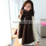 Autumn and Winter Wear Korean Style Mohair Warm Long Style Solid Fashion Knit Lovely Scarf Girl Hijab Scarf thumbnail-3