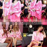 The New Spring 2017 Ladies' d Secret Star Emulation Silk Coat With Pink Pajamas Sexy Leisurewear Wholesale thumbnail-5