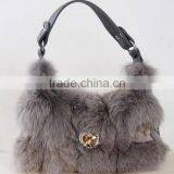 Elegant Genuine Fox Fur Handbags Women thumbnail-2