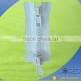 Low price double sliders plastic zippers for luggage/customized length