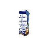 Adjustable Single Sided Supermarket Floor Standing Potato Chips Wire Metal Display Rack