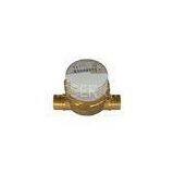 Brass Dry Dial Residential Water Meters , Intelligent Velocity Water Meter