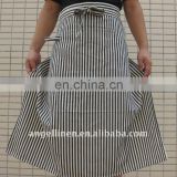 Stripes apron in soft jean fabric,100% cotton