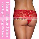wholesale sexy ladies red lace transparent underwear