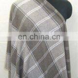 Pashmina Wool Natural Checks Stoles and Scarfs