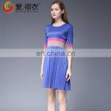 Short Sleeve Mix Color Summer One Piece Girls Dress For Girls thumbnail-3
