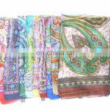 Indian 100% Pure Silk Scarf Stole Wholesale Lot of Silk Scarve Women Gift Summer High Quality Silk Scarf/stoles/wrap Elegant thumbnail-2