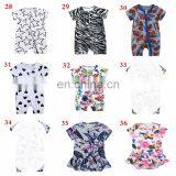 2019 New Summer Newborn Baby Girls Big Flower Zipper Overalls Clothes Cotton Rompers Baby Clothes Over 40styles thumbnail-6