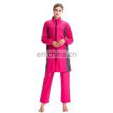 Islamic Swimwear Women Swim Wear Summer Female 3pcs Zipper Clothing Sets With Hoodie Islamic Clothing Bathsuit 5Colors & 5Size thumbnail-6