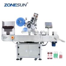 ZONESUN ZS-TB823 Horizontal Tube Sticker Automatic Crayon Plastic Round Bottle Labeling Machine For Cryo Vials