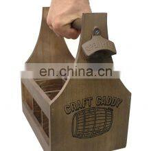 Craft Caddy Wooden Beer Carrier 6 Six Pack Bottle thumbnail-3