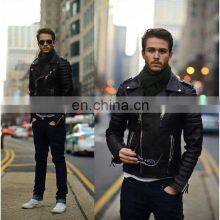 Unisex Design Color Block Men Genuine Leather Jacket Custom High Quality Men Leather Jacket thumbnail-2