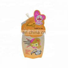 China Manufacturer Custom Cosmetic Foil Sachet Cream Sample Packaging Bag Shaped Spout Pouch thumbnail-3