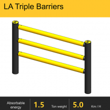 Guard Rails for Platform Protection Three Rail Barriers Carpark Barrier thumbnail-2