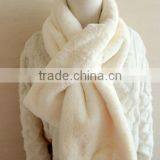 Korea Fashion Plush Plain Lady Fur Scarf Woman Neck Warmer thumbnail-4