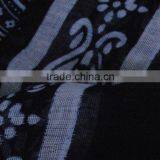 Wholesale Black Flower Printing Muslim Women Head Scarf With Tassels thumbnail-3