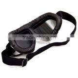BJ-GT-007 New Arrival Black Leather Goggles Motorcycle With Clear Lens thumbnail-6