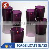 custom coloured glass cylinder candle shade