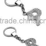 Trend Silver Plating Letter Crystal Keychain K0005 thumbnail-4