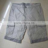 2012 Mens Casual White Cotton Cargo Short With Many Big Pockets