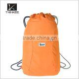 Hot Sale Fashion Orange Polyester Drawstring Bag