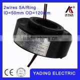 SRH 50120- 2s Alternator Slip Ring Motor ID50mm. OD120mm.2Wires, 10A2wires thumbnail-1