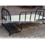 Military Single Metal Bed With Storage Basket thumbnail-2