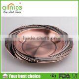 Red Copper Colors Metal Serving Tray/decorative Tray/cake Tray