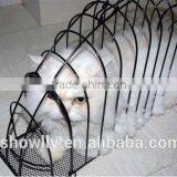Black Iron Wire Dedicated Transport Bath Pets Cat Safe Gird Separation Cage thumbnail-3
